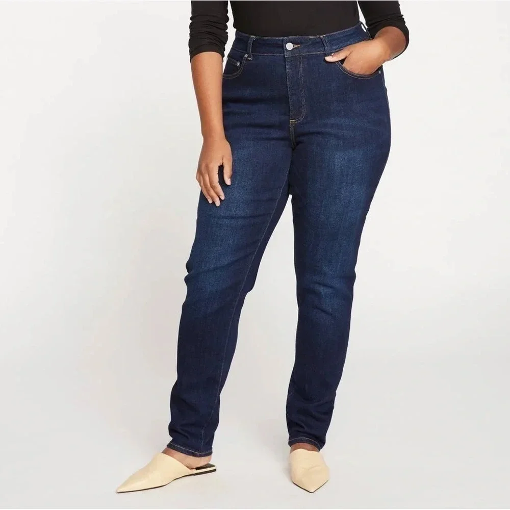 Universal Standard Joni High Rise Curve Skinny Jeans 32" in Midnight Blue - 34L